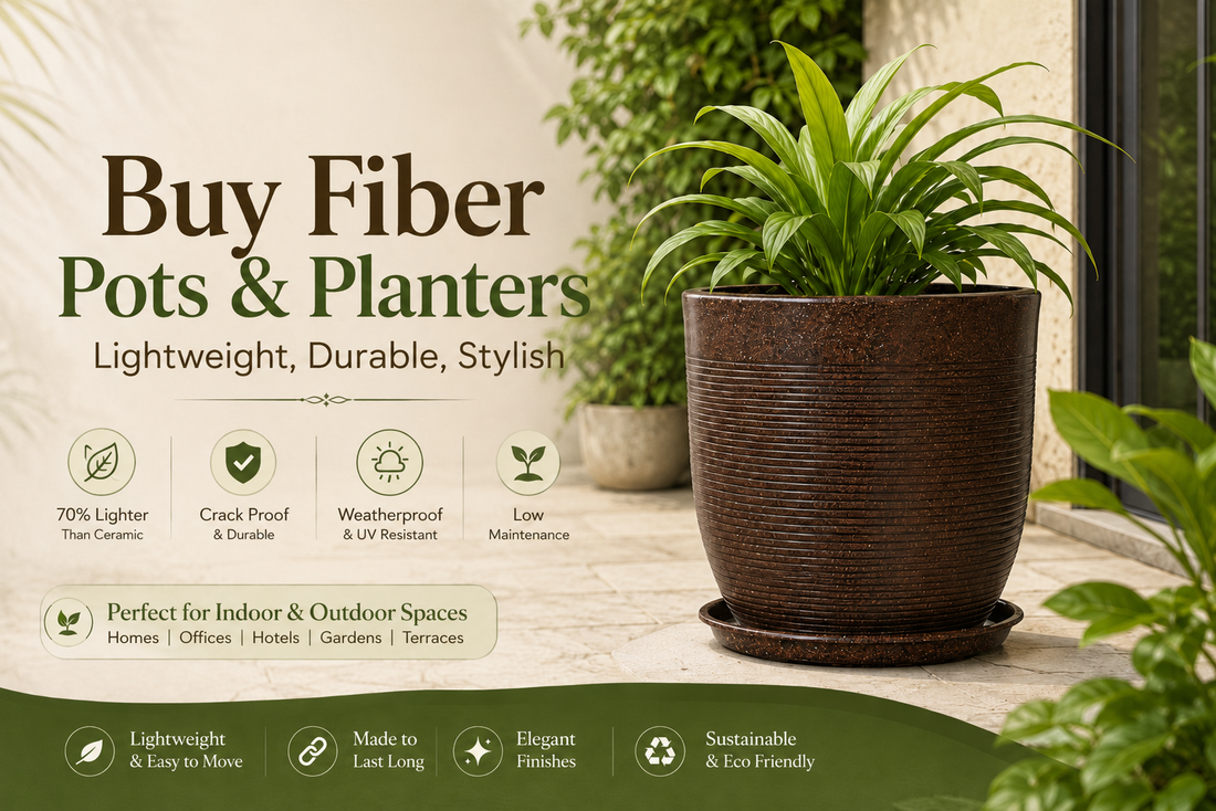 Lightweight and durable fiber FRP pots and planters