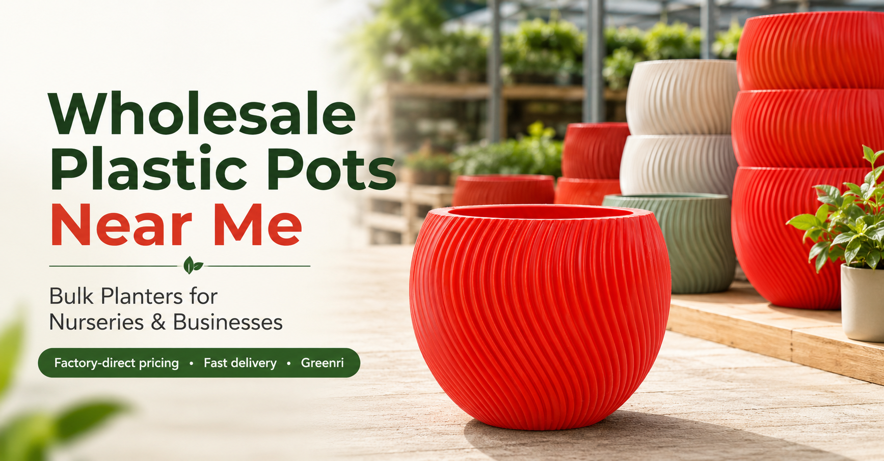 Wholesale plastic pots for nurseries and businesses
